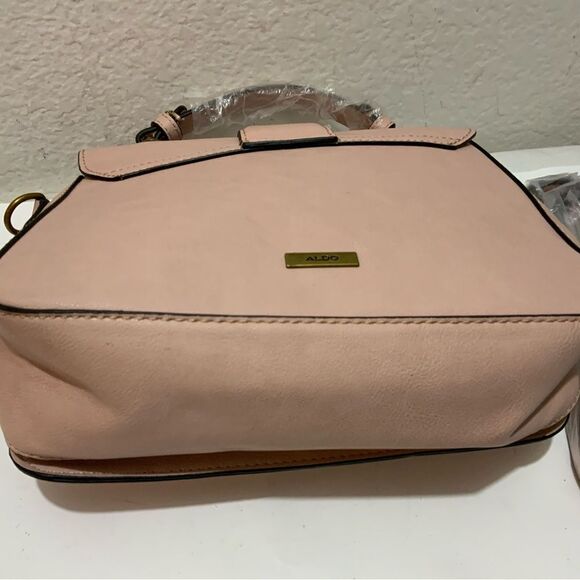 Aldo Telawen Top Handle Crossbody Bag Pink Synthetic Leather - Picture 8 of 13